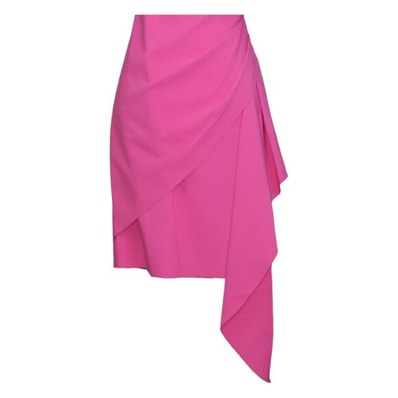 NWT Vince Camuto Sz 4 Halter Knee-Length Cascade Ruffle Sheath Dress BHFO 6193 - Picture 5 of 8